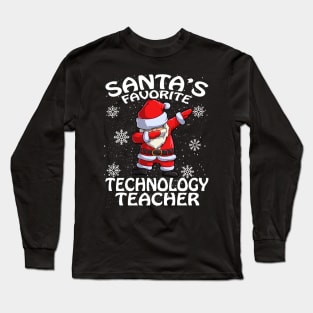 Santas Favorite Technology Teacher Christmas Long Sleeve T-Shirt